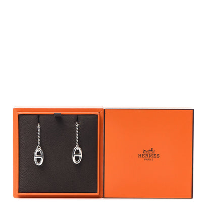 Hermes Sterling Silver Farandole Drop Earrings 5 of 5