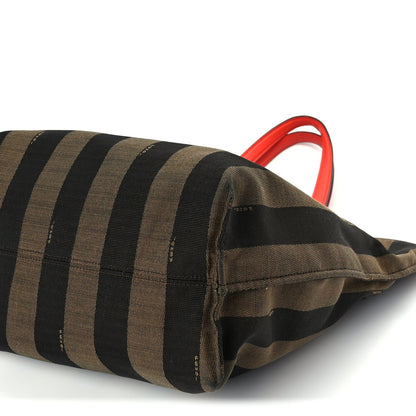 Fendi Pequin Vitello All In Shopper Tote Tobacco Papavero 8 of 8