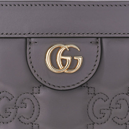 Gucci Calfskin GG Matelasse Small Slim Chain Shoulder Bag  Dusty Grey 7 of 9