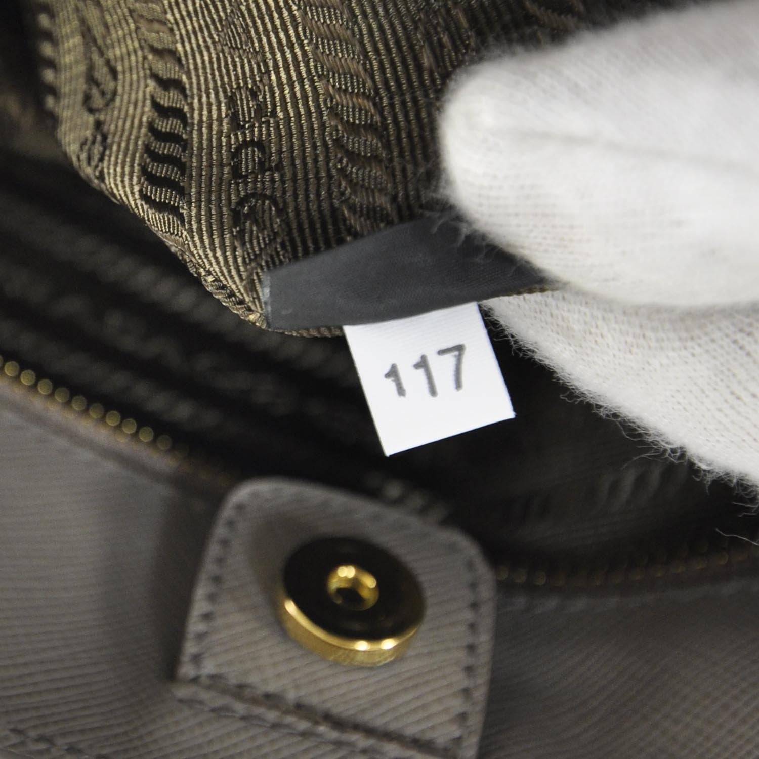 Prada Saffiano Lux Tote Argilla 9 of 9