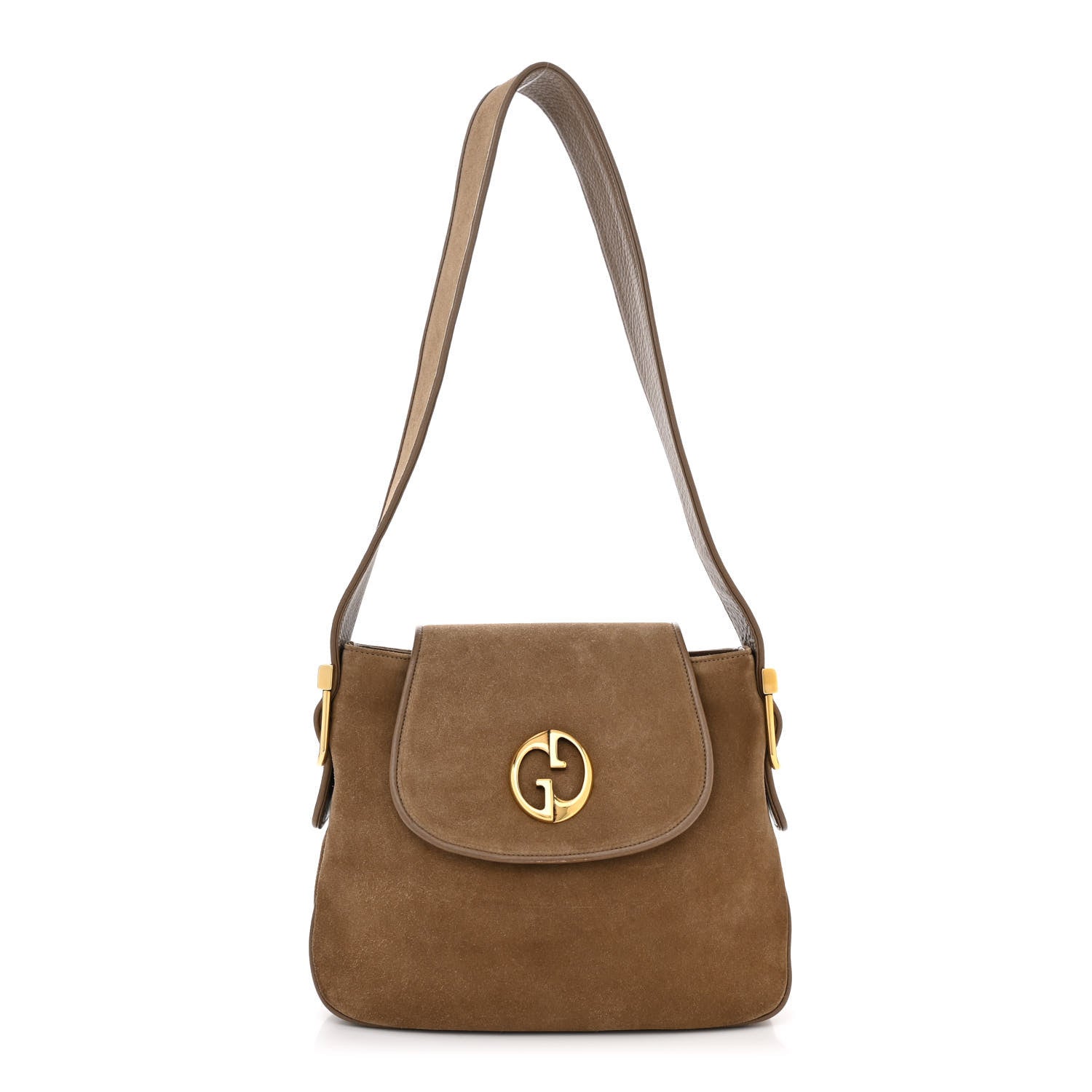 Gucci Suede Cudu Medium 1973 Shoulder Bag Marron Glace 1 of 9