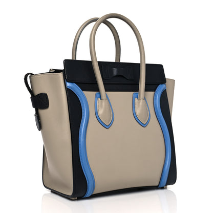 Celine Shiny Smooth Calfskin Micro Tri-Color Luggage Quartz 3 of 15