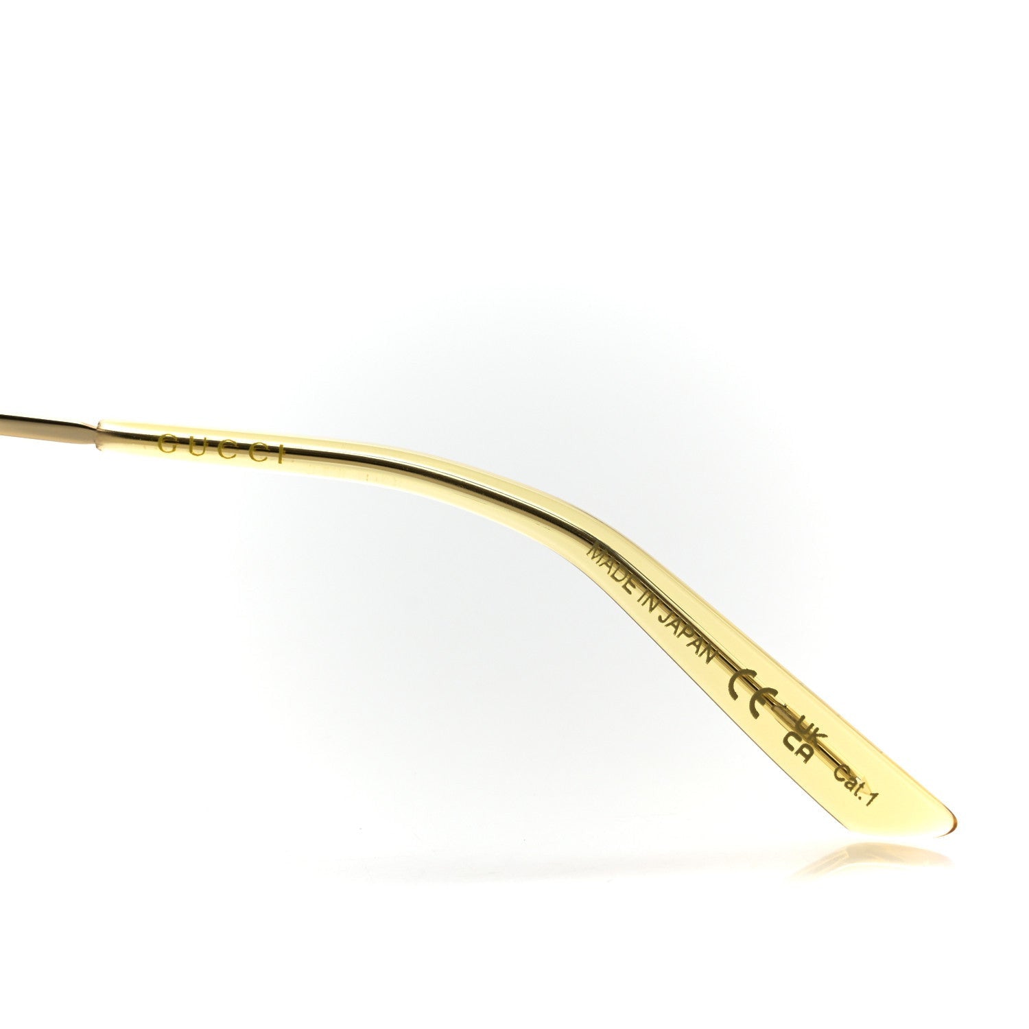 Gucci Metal Aviator Sunglasses GG0356S Gold 5 of 7
