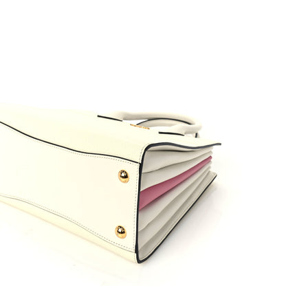 Prada Saffiano City Calf Bibliotheque Bag  White Begonia 8 of 8
