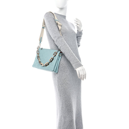 Louis Vuitton Lambskin Embossed Monogram Coussin PM Bleu 2 of 13