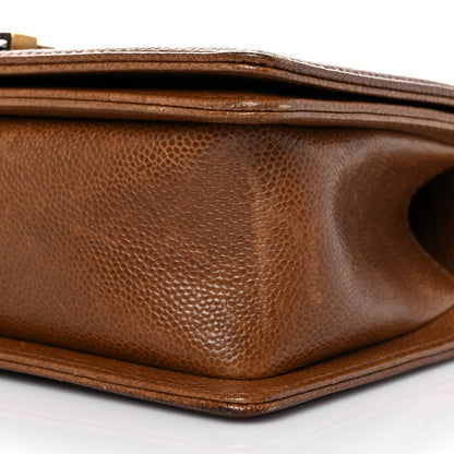 Chanel Caviar Quilted Medium Boy Flap Light Brown 8 of 8