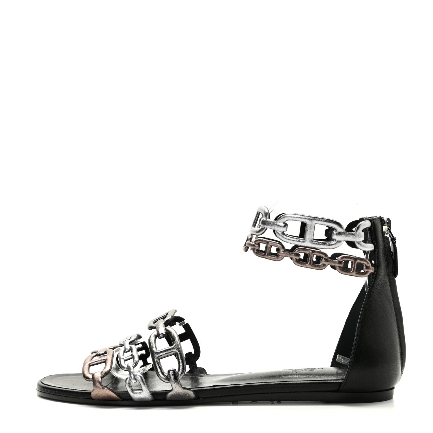 Hermes Nappa Venus Sandals 38 Multicolore Dore Vieilli 1 of 9