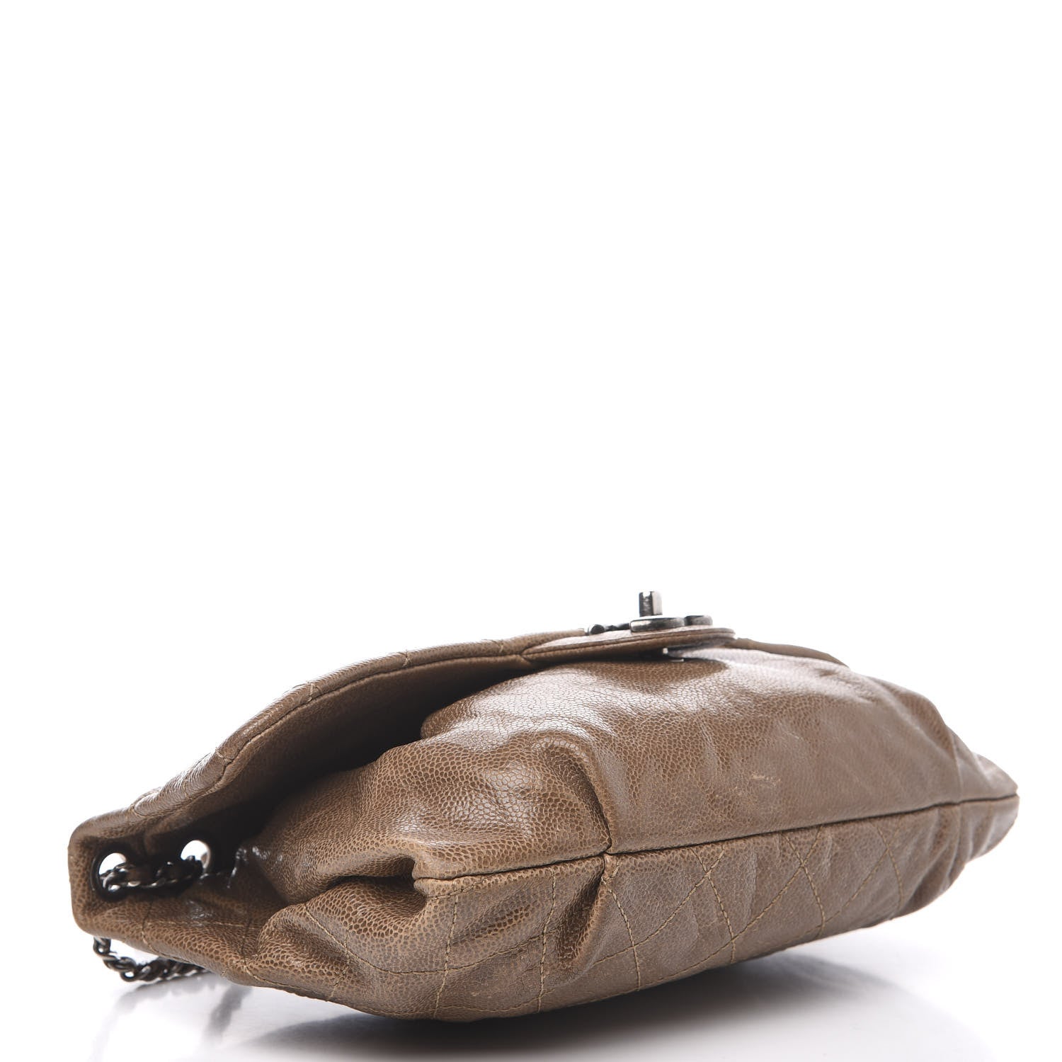 Chanel Caviar Quilted Medium Elastic Flap Brown 3 of 13