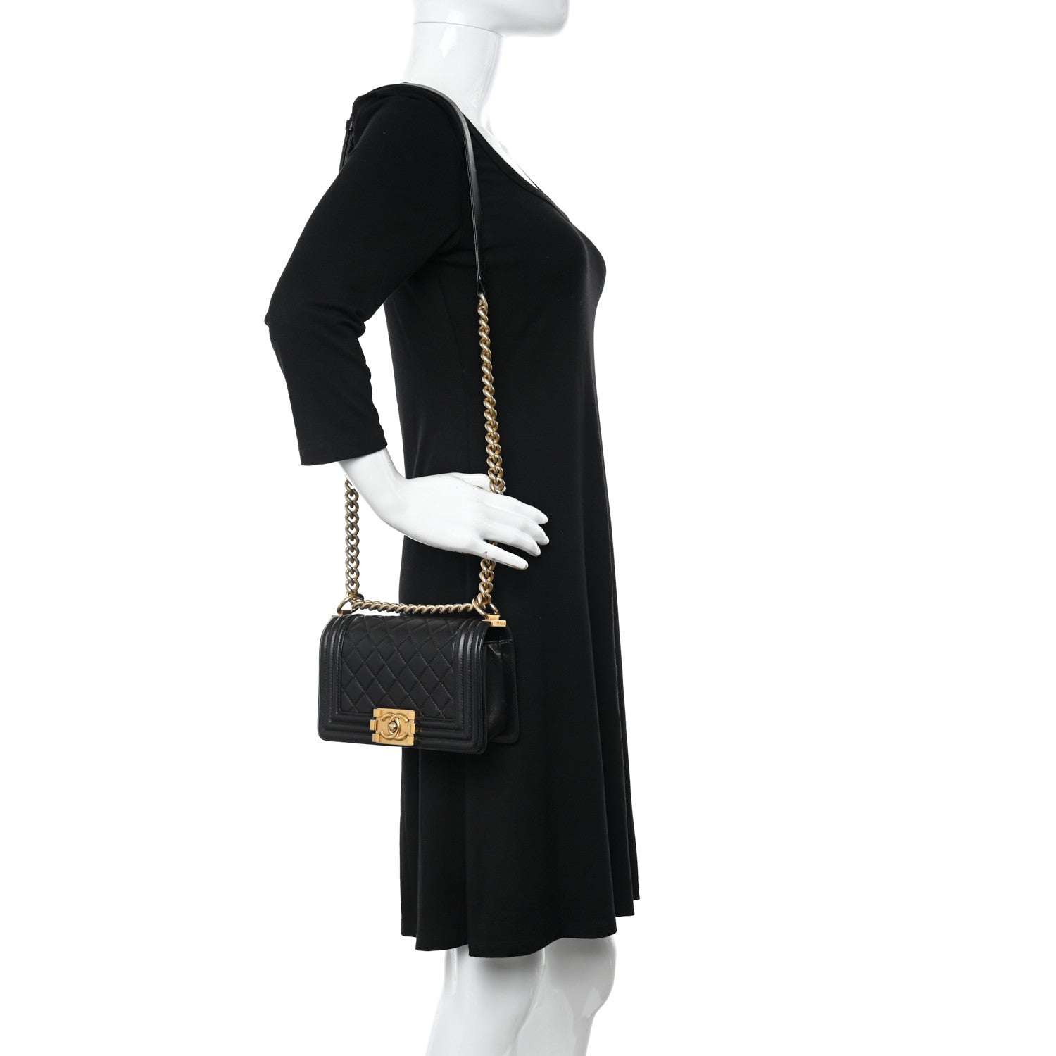 Chanel Lambskin Quilted Small Boy Flap Black 3 of 12