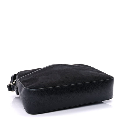 Gucci Monogram Jumbo GG Textured Dollar Calfskin Messenger Shoulder Bag  Black 3 of 3