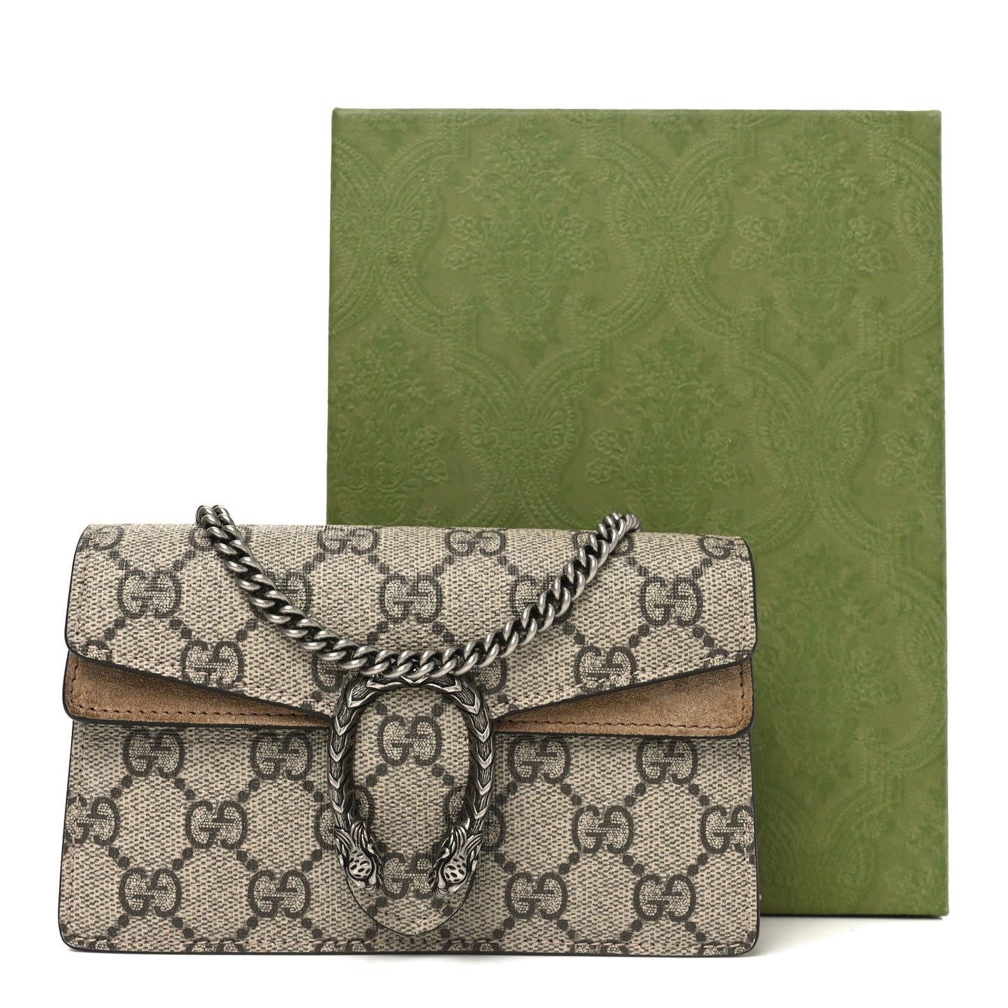GG Supreme Monogram Super Mini Dionysus Shoulder Bag Taupe
