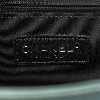 Chanel Iridescent Goatskin Quilted New Medium Boy Flap Green 6 of 7