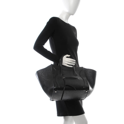 Celine Shiny Goatskin Medium Phantom Luggage Black 2 of 12