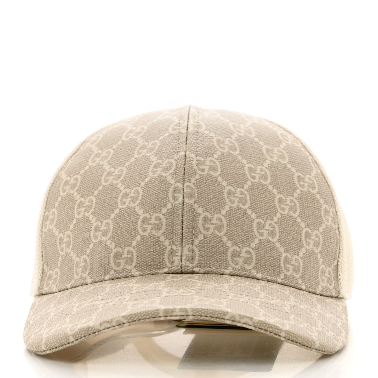 GG Supreme Monogram Mesh Baseball Hat M Beige