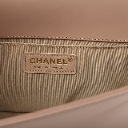 Chanel Lambskin Quilted Medium Boy Flap Beige 6 of 12