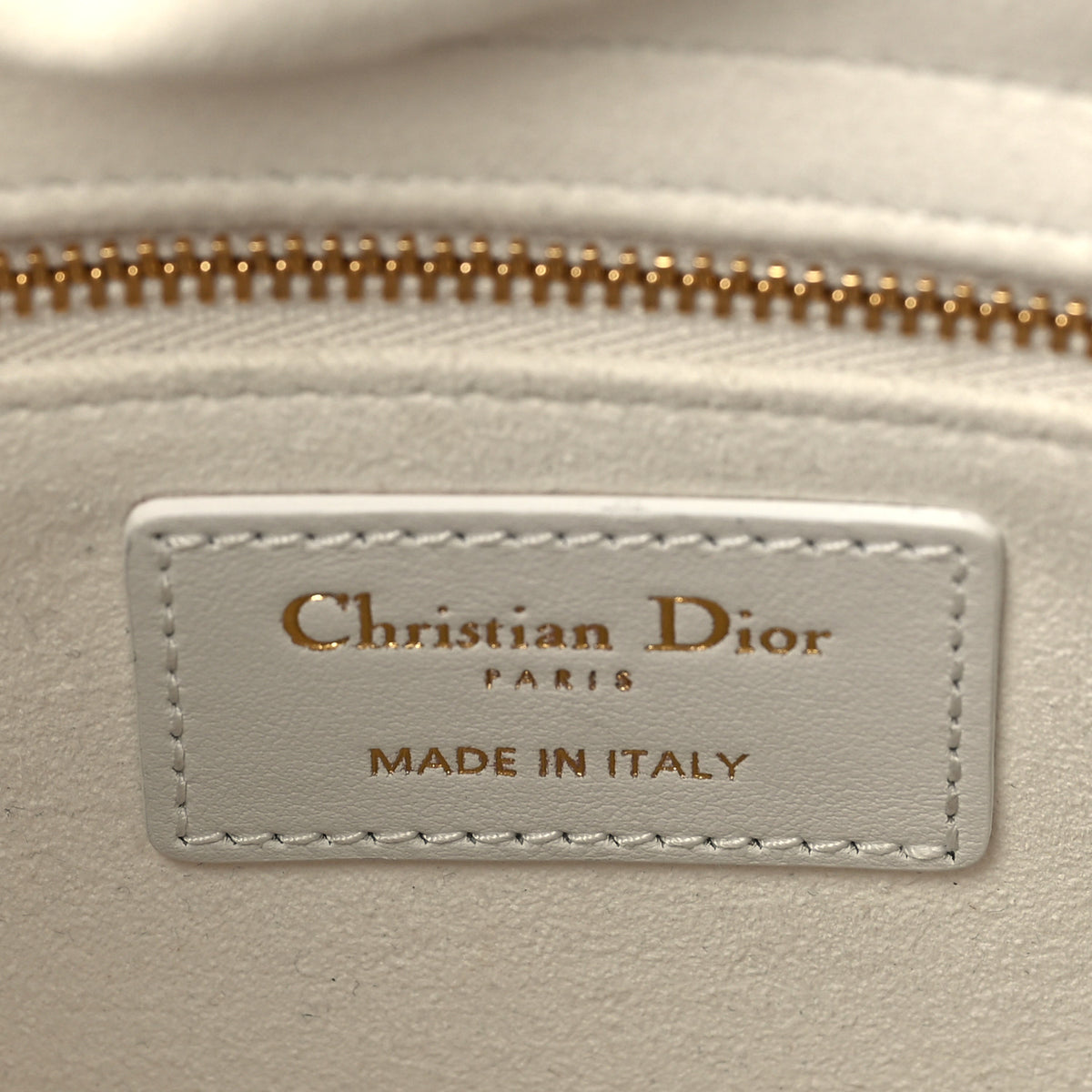 Calfskin Printed Toile De Jouy Small Lady Dior White Multicolor