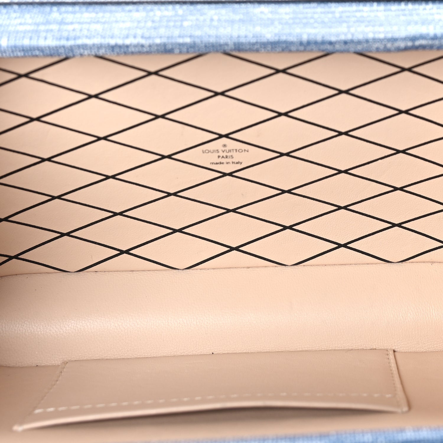 Louis Vuitton Coated Canvas Denim Petite Malle Blue 4 of 7