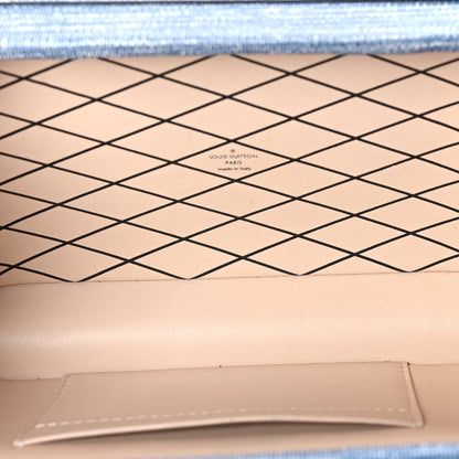Louis Vuitton Coated Canvas Denim Petite Malle Blue 4 of 7