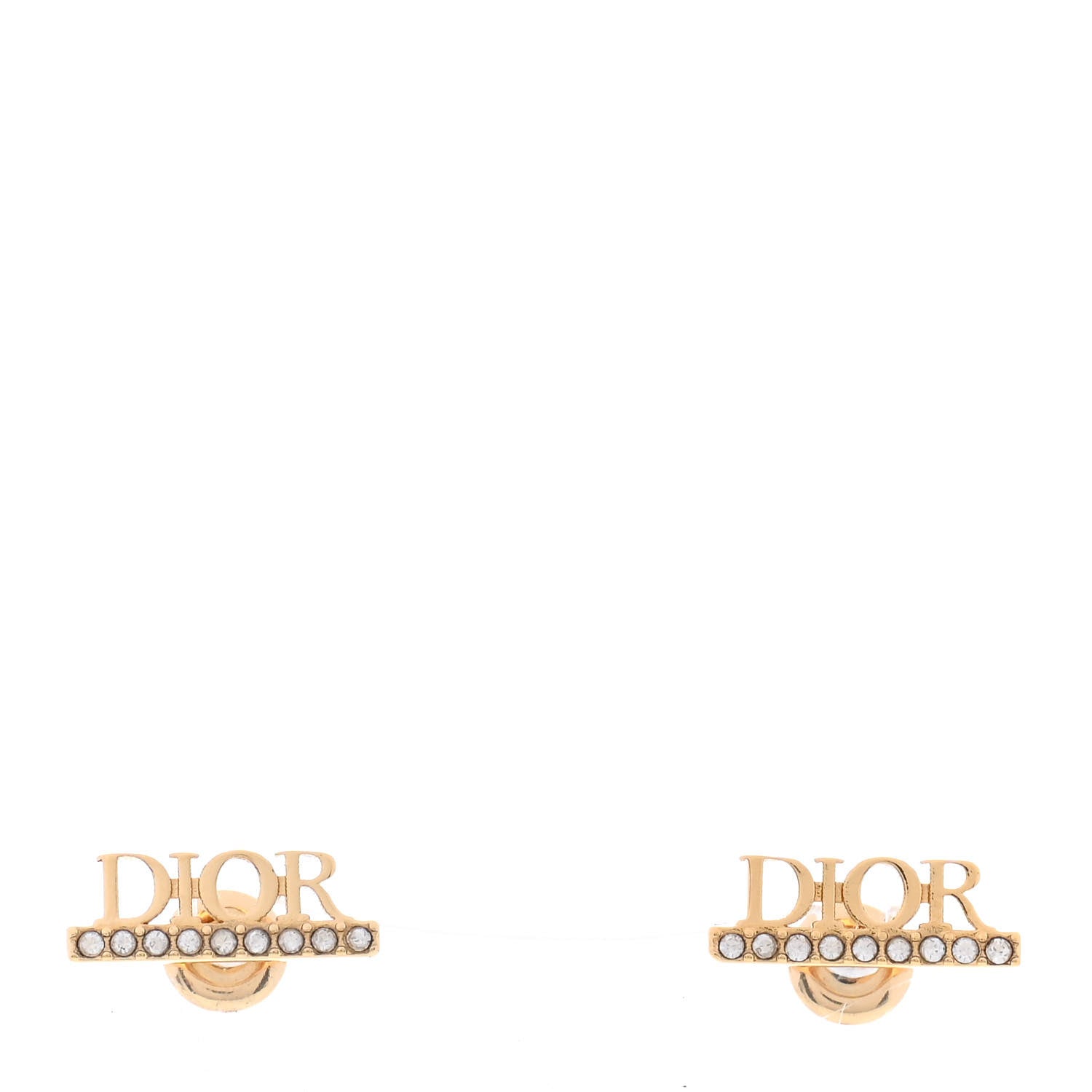 Christian Dior Crystal Dio(r)evolution Earrings Gold 1 of 3