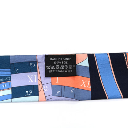 Hermes Silk Astrologie Nouvelle Twilly Ultraviolet Bleu Corail 4 of 4