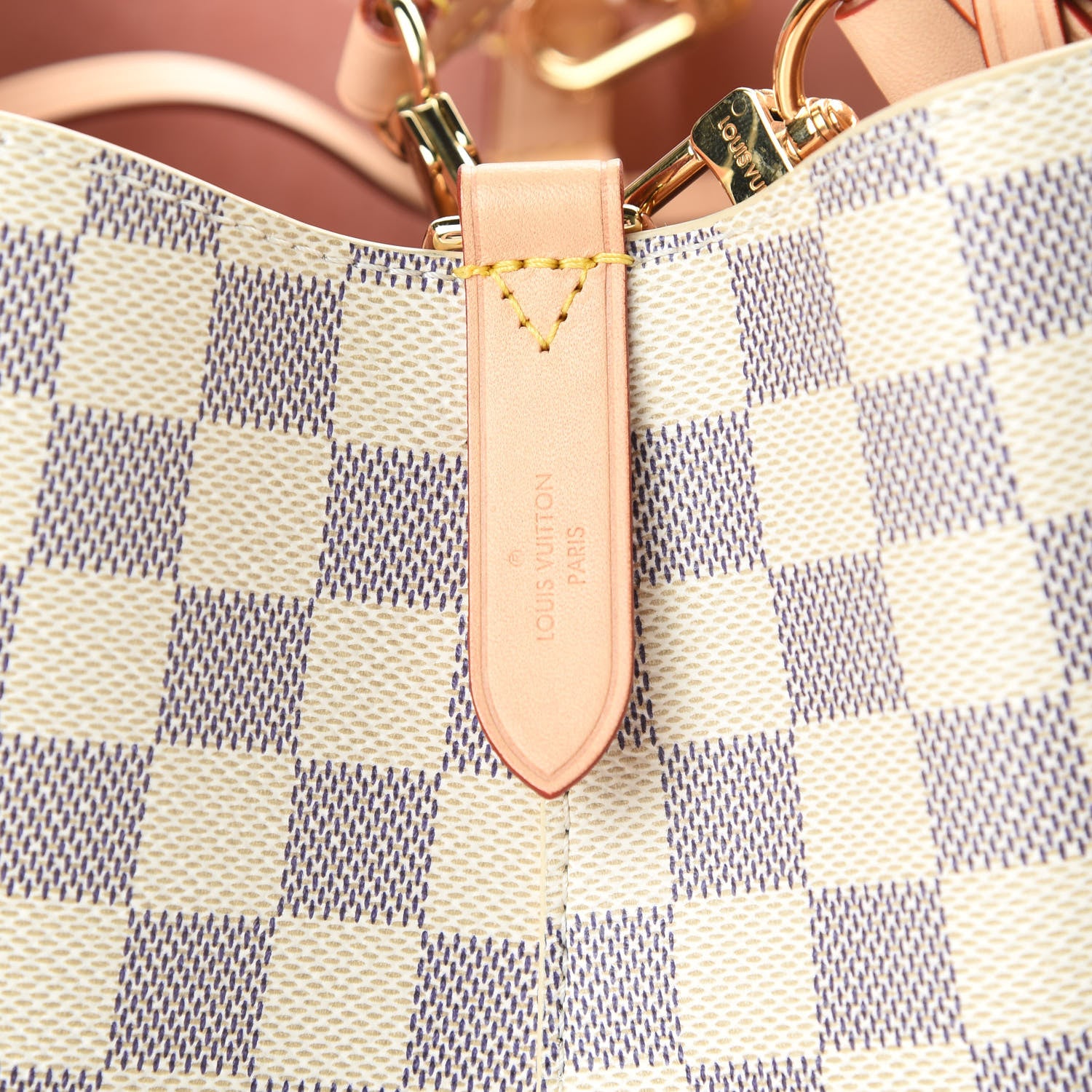 Louis Vuitton Damier Azur Braided Neonoe MM Peach Cream 6 of 12