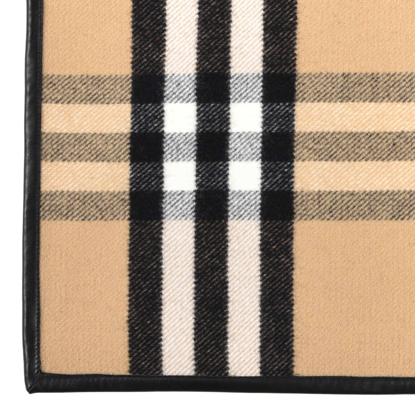 Cashmere Wool Check Cape Scarf Archive Beige