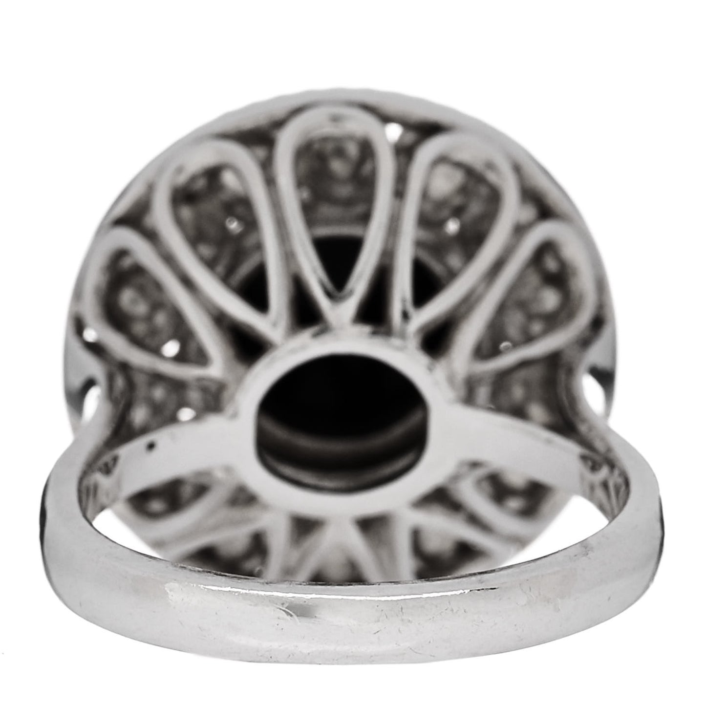 Sterling Silver Black Onyx Freshwater Pearl Ziegfeld Ring 57 8