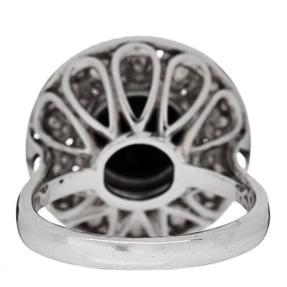 Tiffany Sterling Silver Black Onyx Freshwater Pearl Ziegfeld Ring 57 8 4 of 6