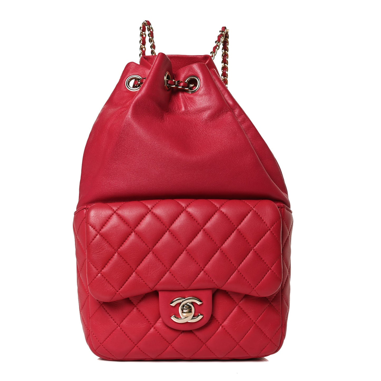 Lambskin Quilted Small In Seoul Backpack Red