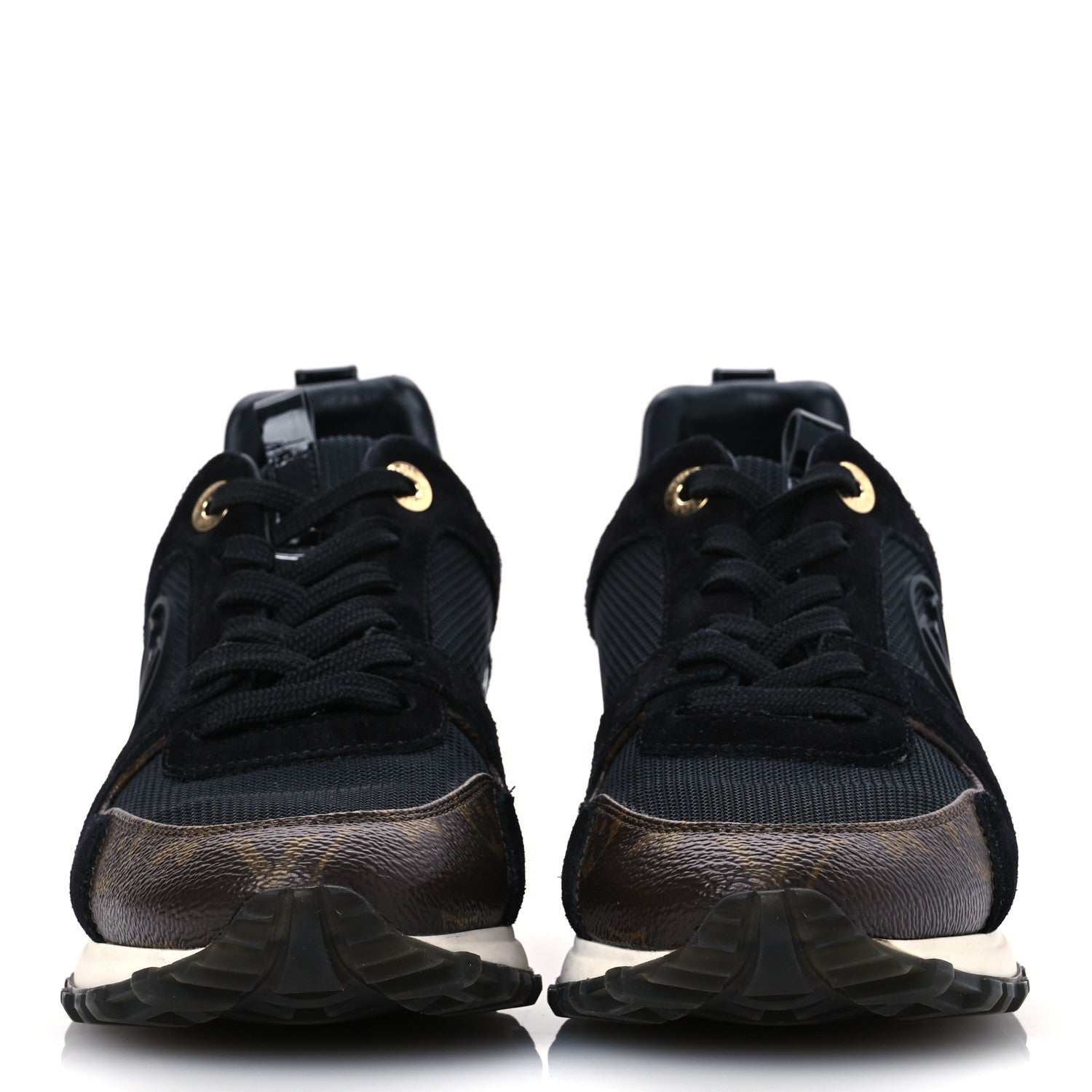 Louis Vuitton Suede Monogram Run Away Sneakers 36.5 Black 3 of 7