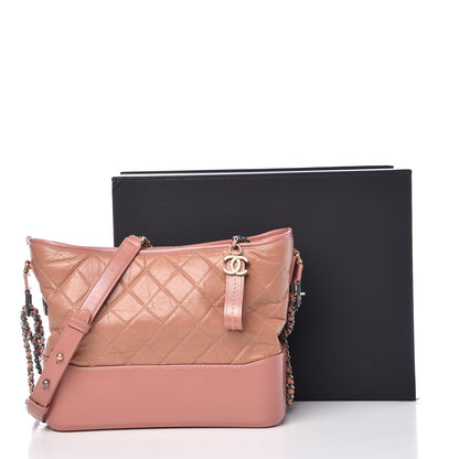 Chanel Aged Calfskin Quilted Medium Gabrielle Hobo Pink 13 of 13
