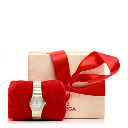 Omega Stainless Steel 18K Yellow Gold Diamond Bezel Mother of Pearl 22mm Constellation Quartz Watch 1267.75.00 5 of 5