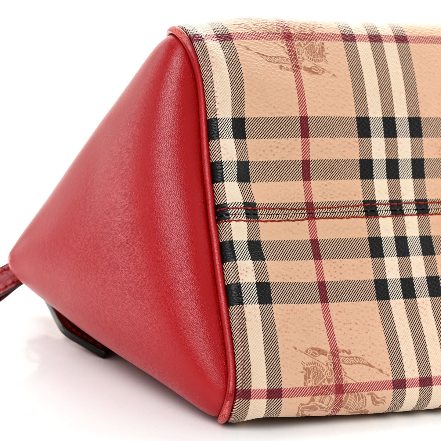 Haymarket Check Small Blaze Satchel Military Red