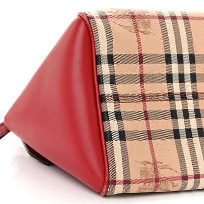 Burberry Haymarket Check Small Blaze Satchel Military Red 10 of 13
