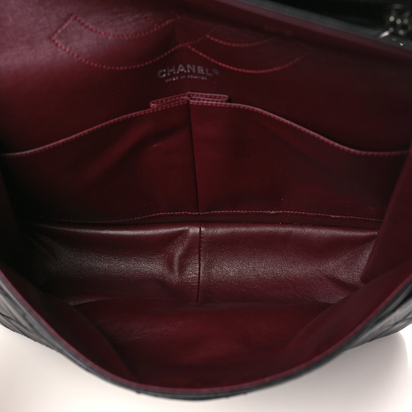 Aged Calfskin Quilted 2.55 Reissue 227 Flap Black