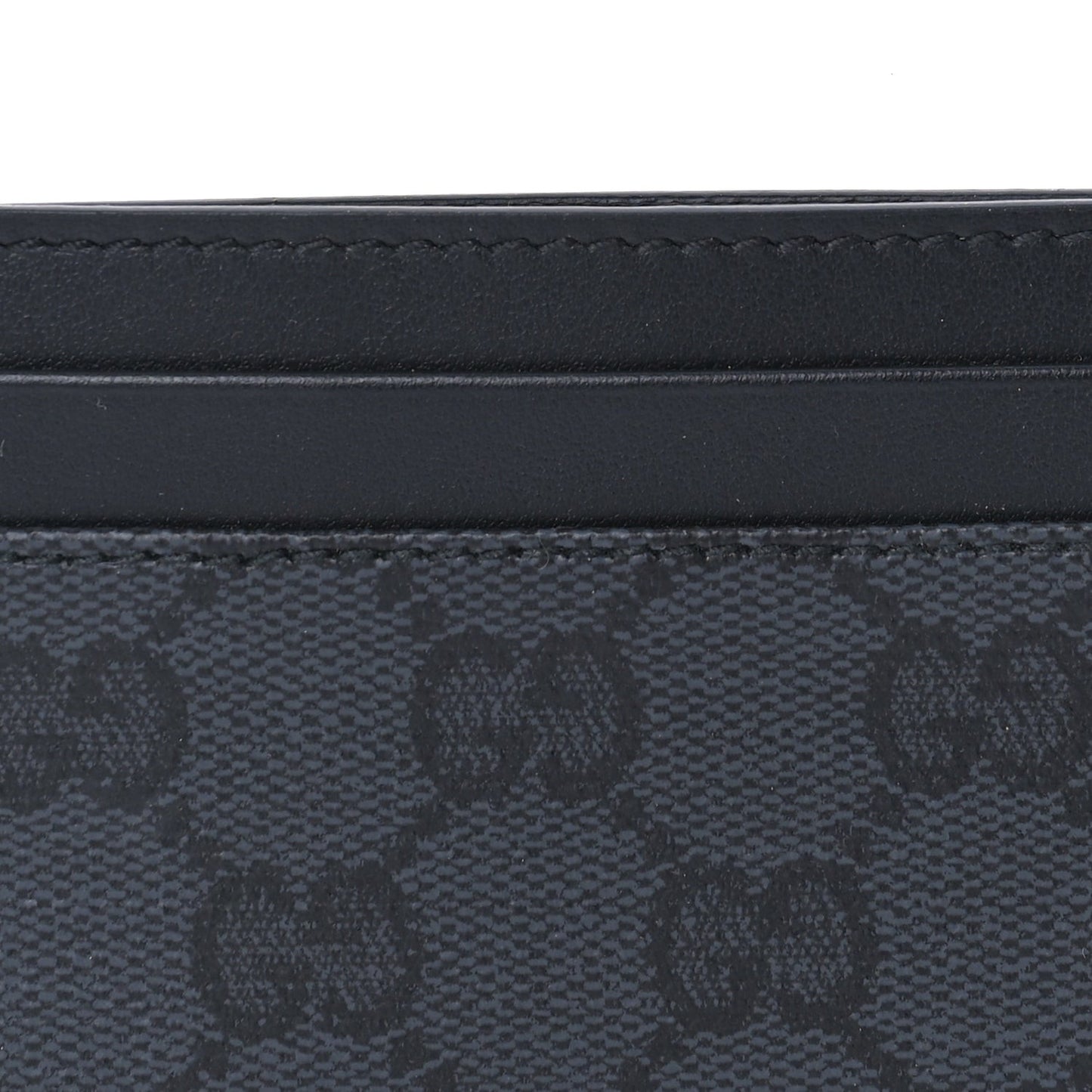 GG Supreme Monogram Card Holder  Black Grey