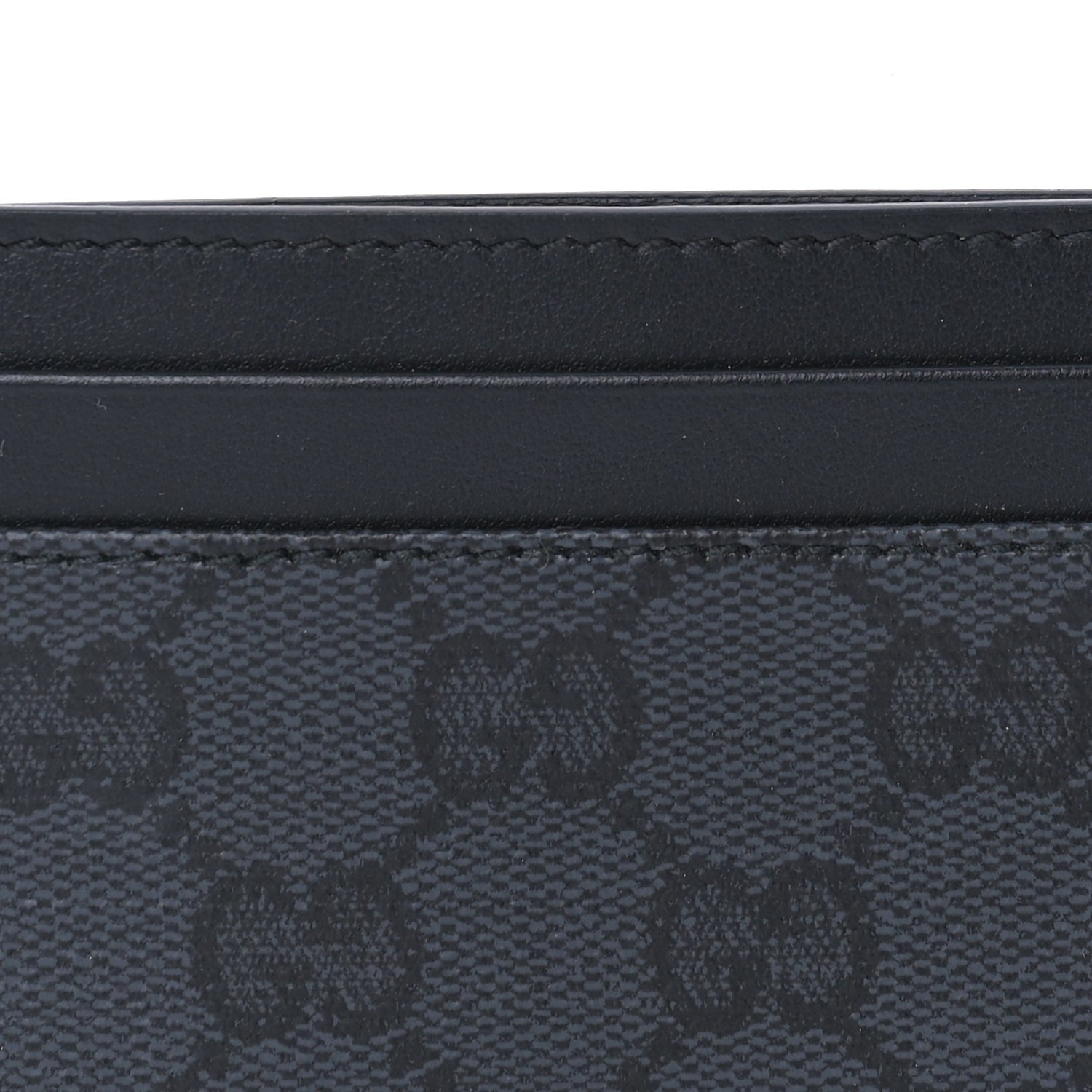 Gucci GG Supreme Monogram Card Holder  Black Grey 3 of 7