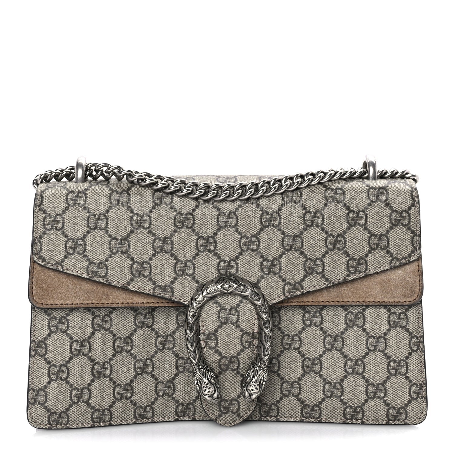 Gucci GG Supreme Monogram Small Dionysus Shoulder Bag Taupe 1 of 7