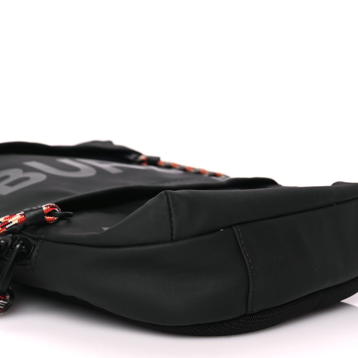 Coated Canvas Horseferry Blaze Crossbody Bag Black