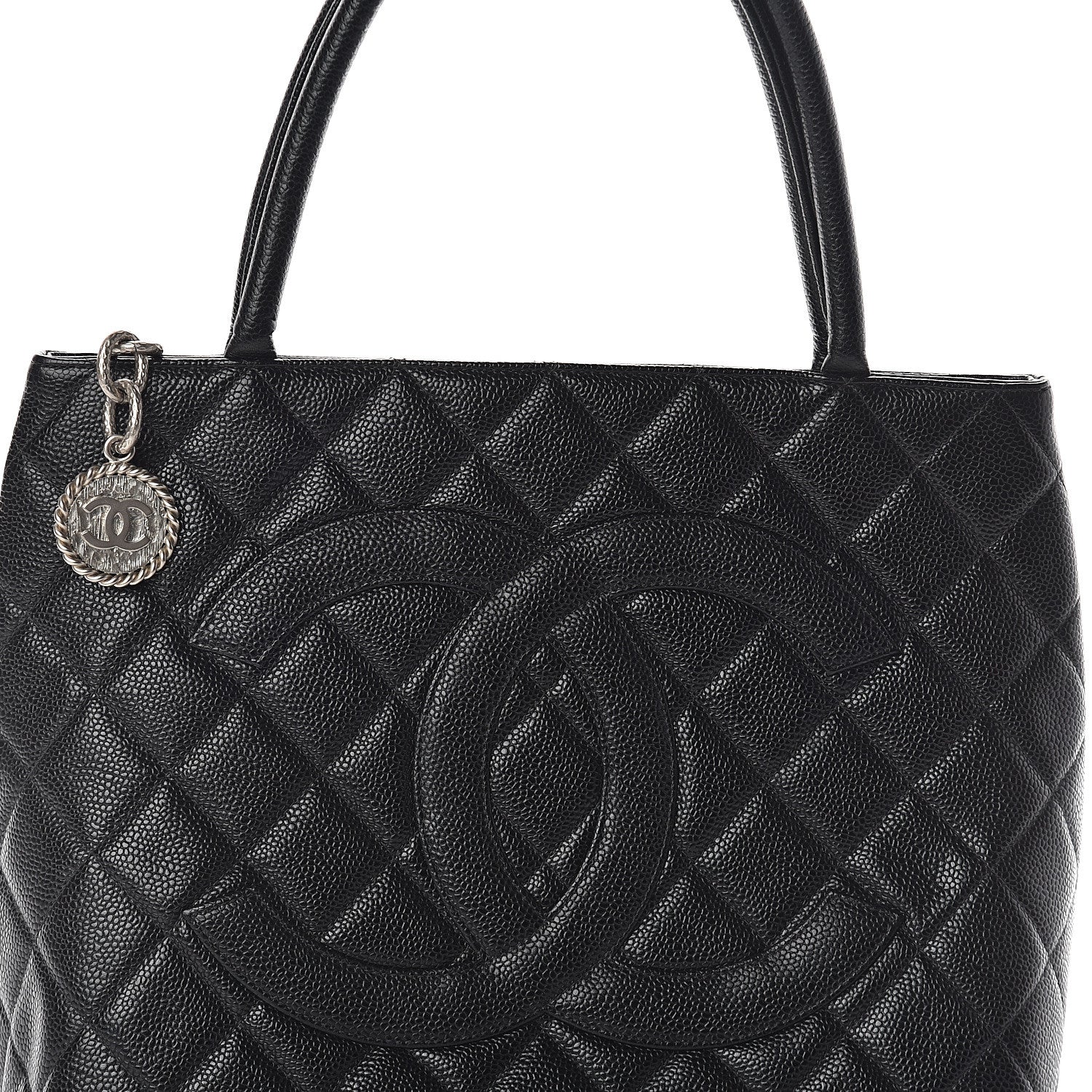 Chanel Caviar Quilted Medallion Tote Black 7 of 9