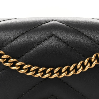 Gucci Calfskin Matelasse Super Mini GG Marmont Shoulder Bag Black 8 of 11