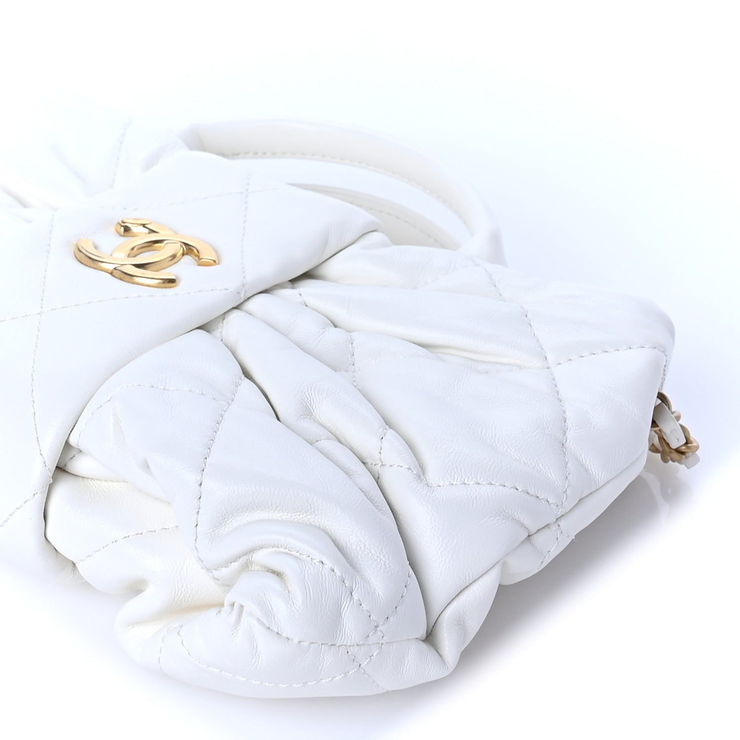 Chanel Lambskin Quilted Mini Bow Bag  White 9 of 9