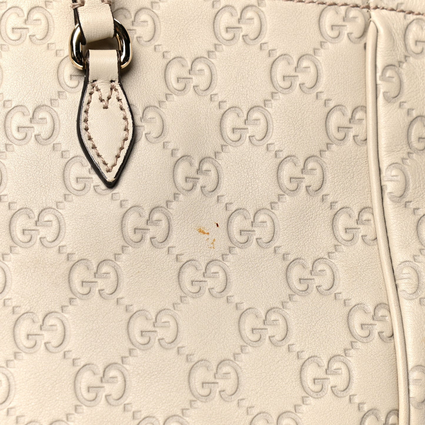 Guccissima Medium Bree Zippered Tote Off White
