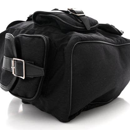 Saint Laurent Canvas Shearling Tiger Print Backpack Black 9 of 12