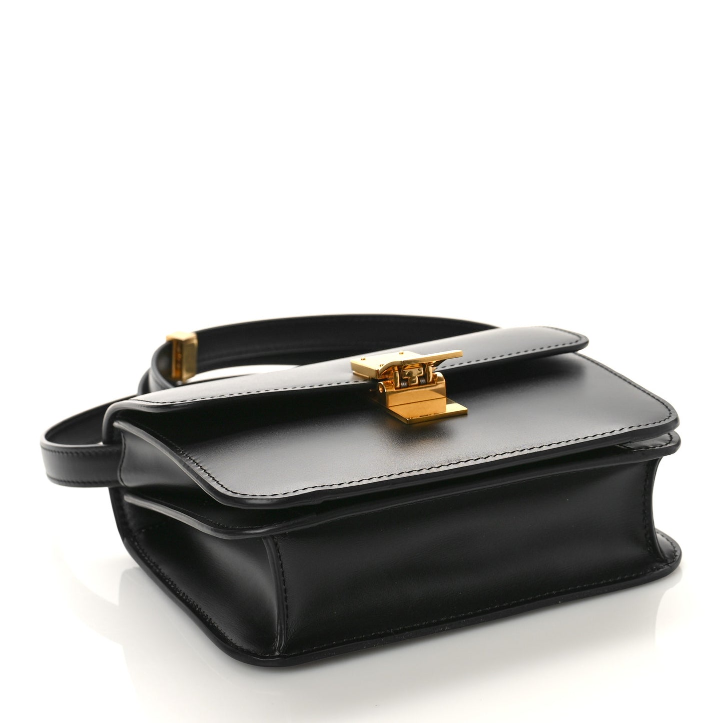 Box Calfskin Teen Classic Box Flap Bag Black