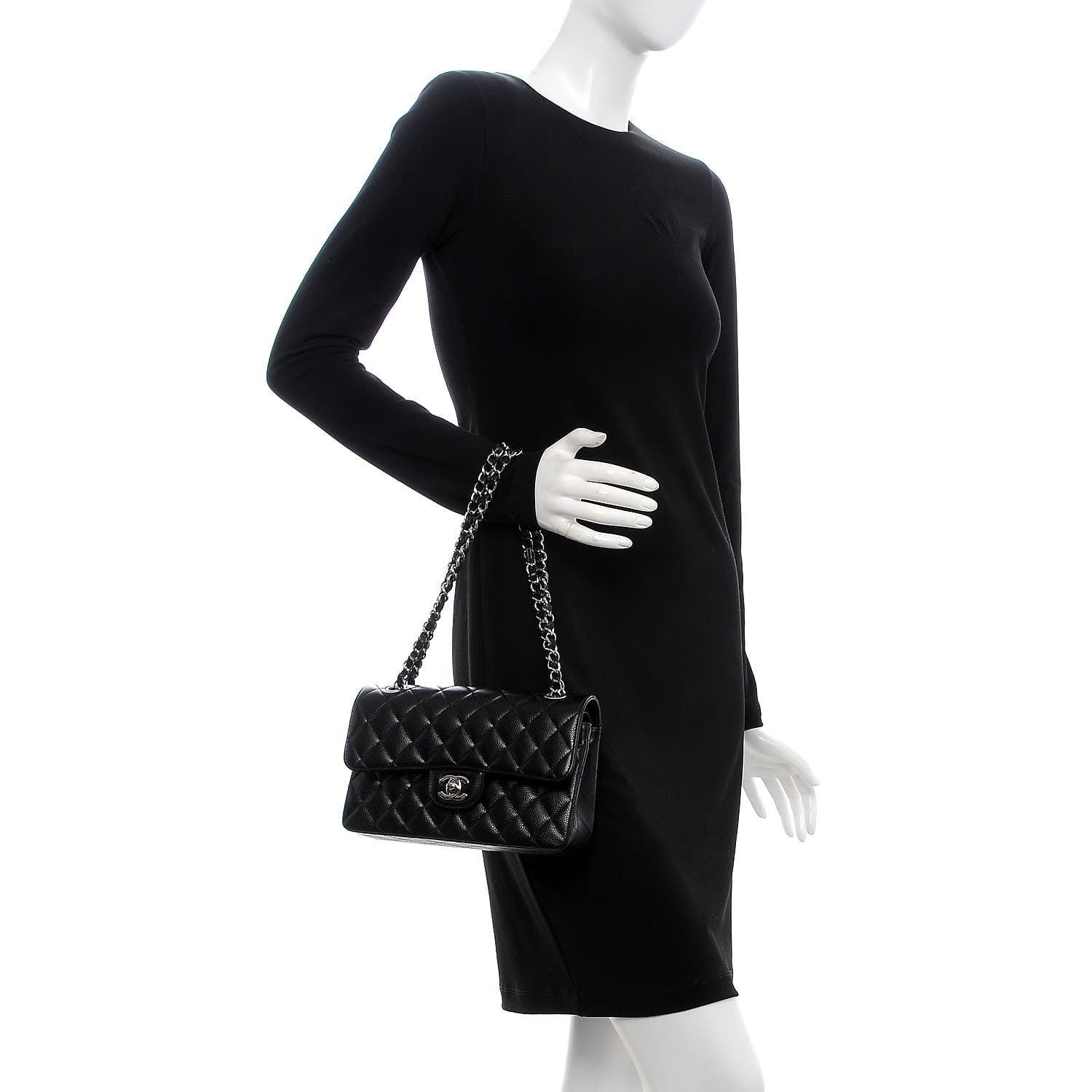 Chanel Caviar Quilted Small Double Flap Black 3 of 9