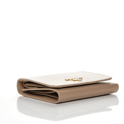 Prada Saffiano Metal Tri-Fold Compact Wallet Cammeo 4 of 7