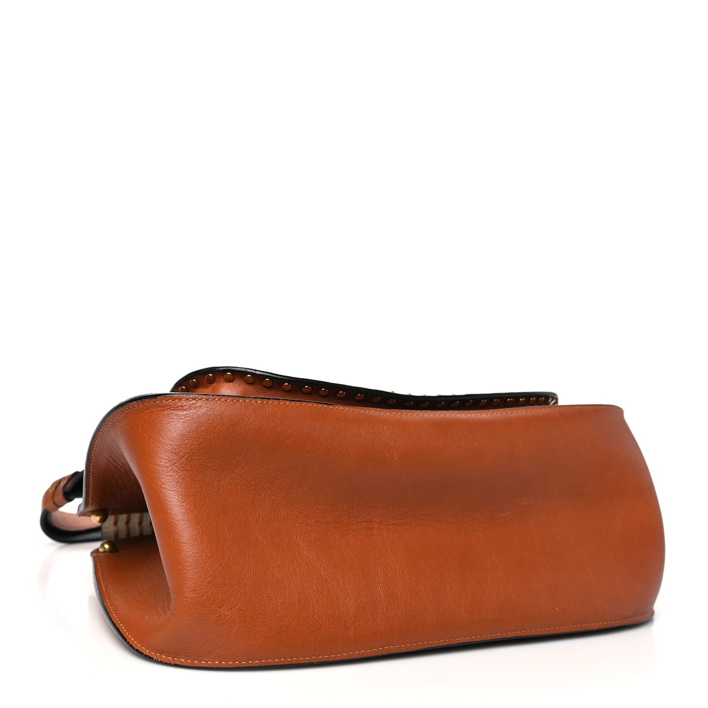 Calfskin Braided Medium Hudson Shoulder Bag Caramel