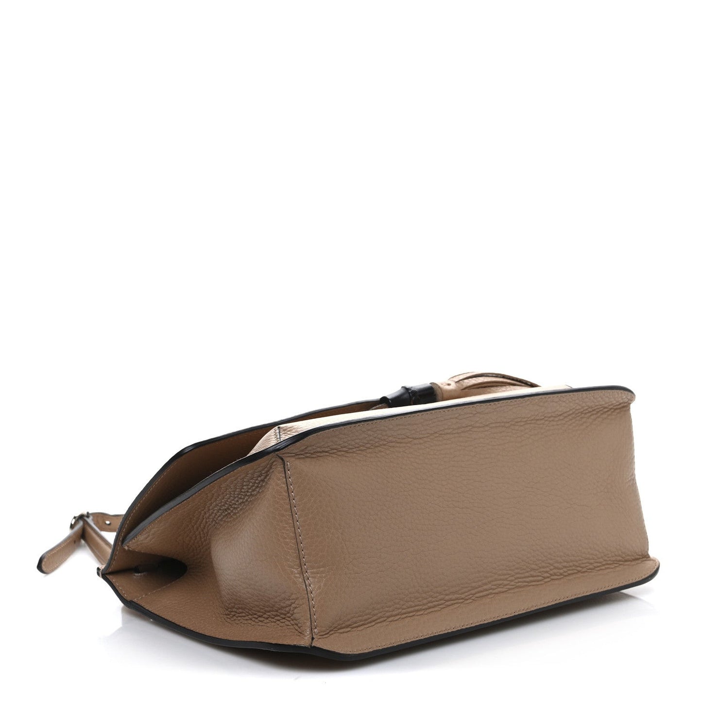 Cellarius Calfskin Medium Bamboo Daily Flap Shoulder Bag Camelia