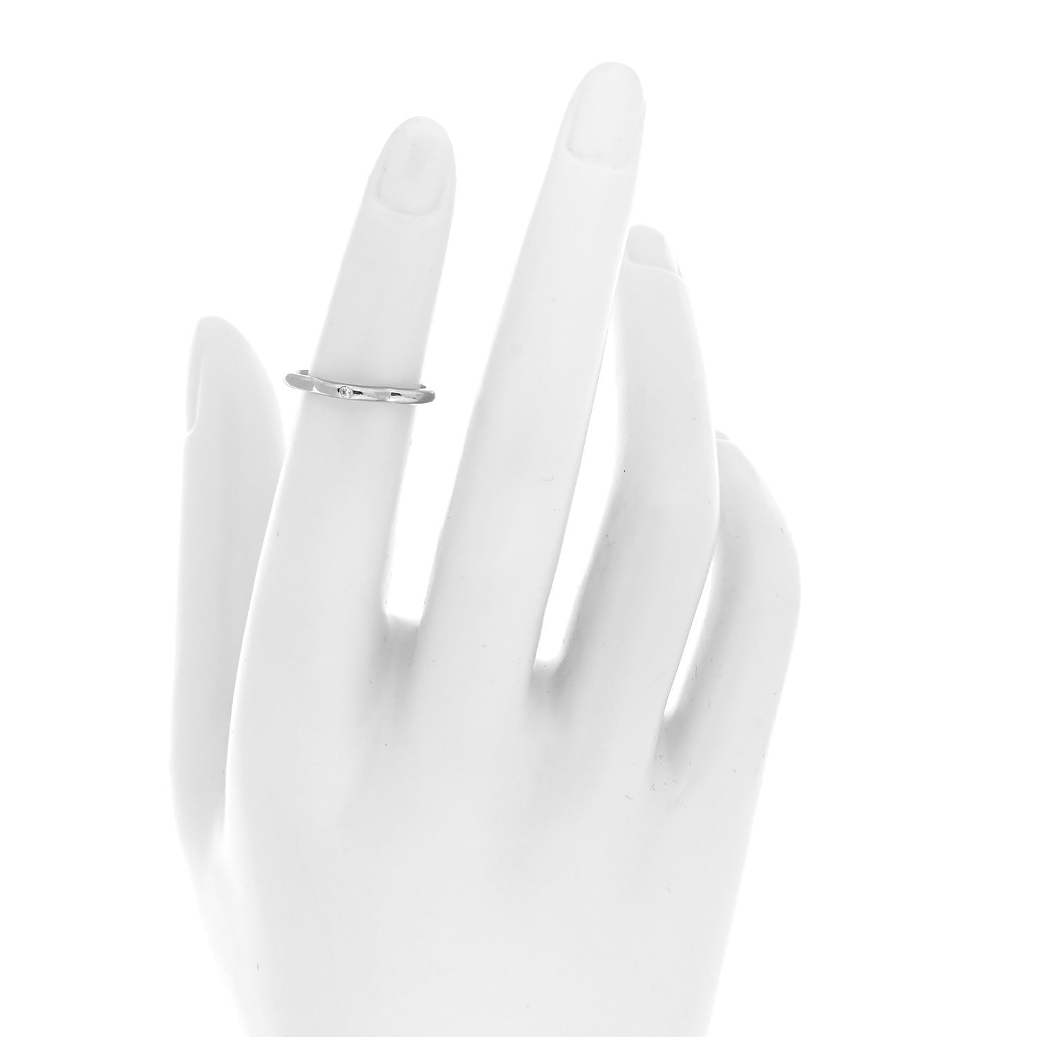 Chanel 18K White Gold Diamond Camellia Band Ring 49 4.75 2 of 5